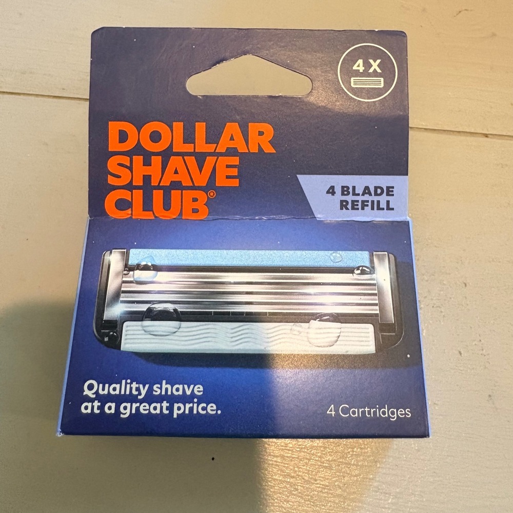 Dollar Shave Club Razor Refill Mens 4-Blade Blue Club Series NEW Grooming Care